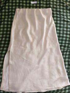 SALE ❗Satin Midi Skirt with Slit