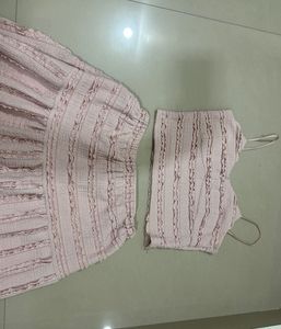 Cute Pink Two-Piece Set