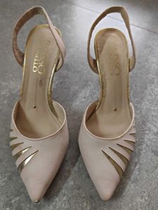 Original Rosso Brunello Beige Slingback Heels