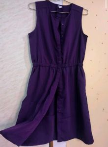 Purple Button-Up Midi Dress 💜