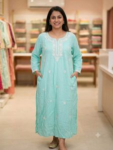 Elegant Mint Green Kurta Dress