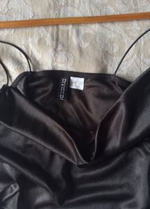 Satin Black Cami Top