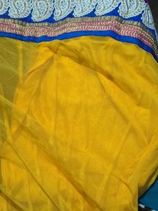 Yellow Embroidered Anarkali Suit