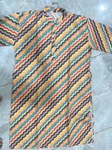Vibrant Zigzag Print Kurta