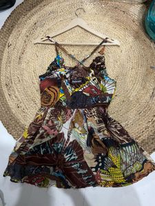 Colorful Floral Print Sundress