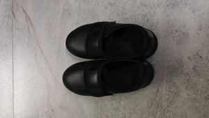 Black Velcro Strap School Shoes (Size 8)
