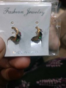 Sparkling Orange Gemstone Earrings