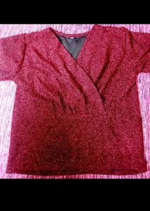 Sparkly V-Neck Wrap Dress