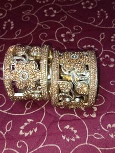 Exquisite Golden CZ Bangles