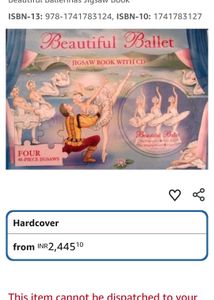 Beautiful Ballet Jigsaw Puzzle Book hardcover