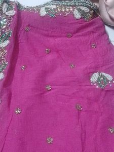 Beautiful Embroidered Pink dupatta