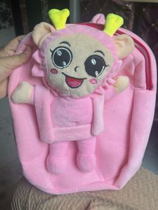 Cute Pink Monkey Plush Backpack