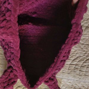 Plush Purple Crochet Handbag
