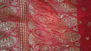 Beautiful Red Ethnic Gown with Golden Print