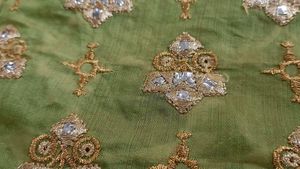 Pista green cape with inner gown
