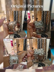 Exquisite Oxidized Peacock Silver Bracelet