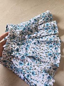 Floral Pleated Mini Skirt