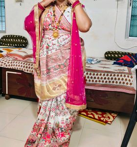 Pashmina Rajwadi Handwork Saree