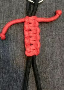 Red & Black Paracord Figure Keychain