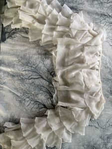 Ruffled Sheer Skirt Overlay