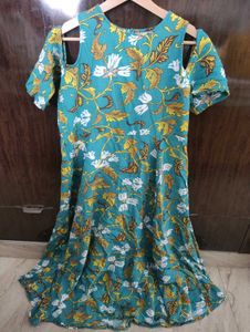 Bohemian Floral Cold Shoulder Kurta