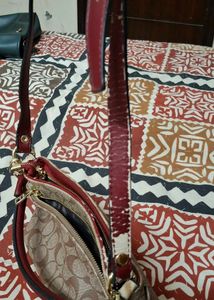 Copy Coach Signature Crossbody Bag