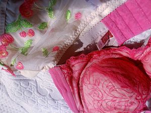 Pink silicon soft flexible paded Bra and Panty Set