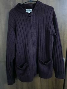 Wine purple Knit Cardigan