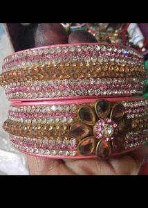 Sparkling Embellished Bangles Set