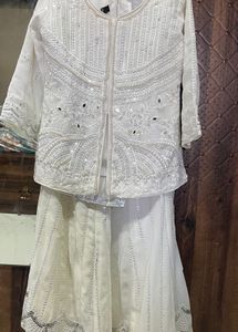 Stunning White Embellished Kurta Set