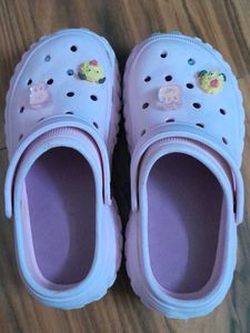 Cute Pink Clogs with Charms