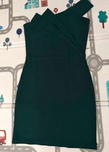 Dark Green One Shoulder Bodycon Dress