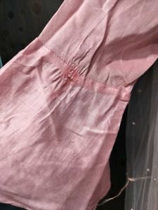 Elegant Pink Embroidered Gown