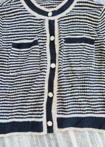 Striped Cardigan Sweater