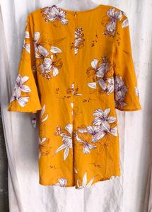 V-Neck Floral Print Dress