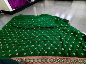 Stunning Emerald Green Saree
