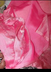 Pink Embroidered Saree