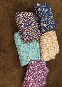 Floral Print Dress Material - Set of 5
