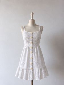 Chic White Broderie Anglaise Mini Dress