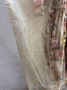 Floral Anarkali Set with Dupatta &amp; kurta