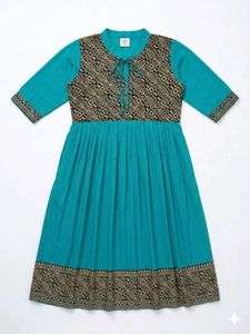 Beautiful Teal Printed Kurta
