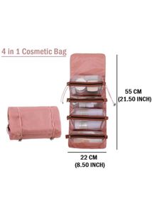 4-in-1 Roll-Up & detachable Cosmetic Bag