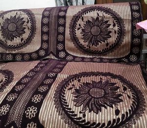Unused Floral Sofa Cover | Brown | 1 Pc