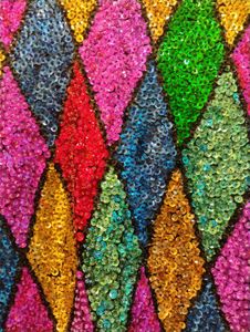 Sparkling Sequin Diamond Pattern Dress