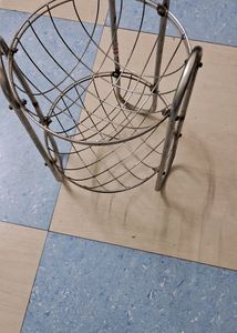 Vintage Metal Wire Fruit Basket Stand
