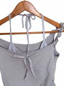 Light Grey Ruched Tank Top