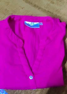 (Westside) Vibrant Pink Tunic Top