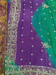 Embroidered Ombre Saree