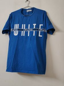 Off-white 40 Size Tshirt Blue Colour