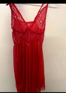 Red Lace Chemise Nightgown lingers